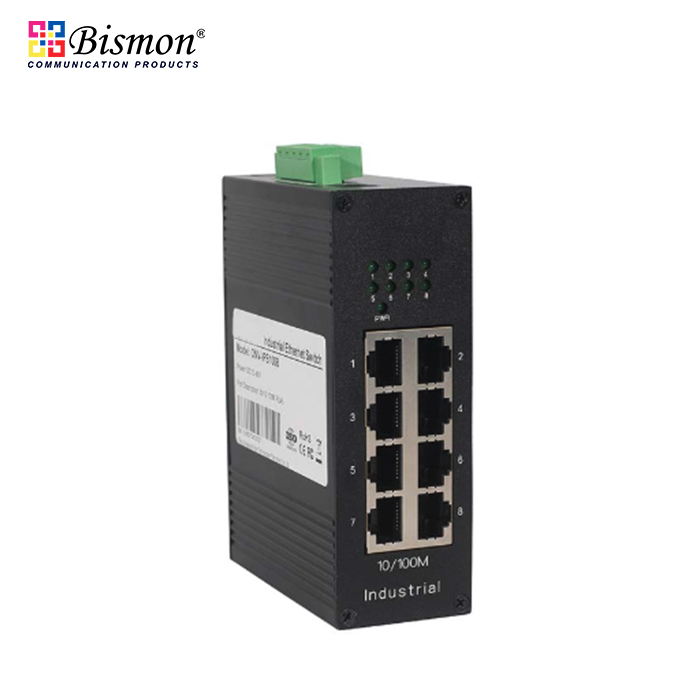 8*10/100Base-TX RJ45 ports Industrial switch